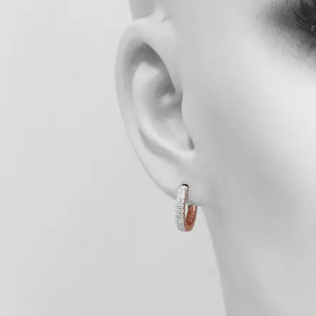 C10263R korvarenkaat zirkon rose - Hopeiset korvakorut - C10263R - 2