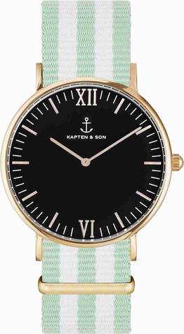 Kapten & Son Campina Black Summer Rose KS-R-36-B-9R - Outlet miesten rannekellot - KS-R-36-B-9R - 1
