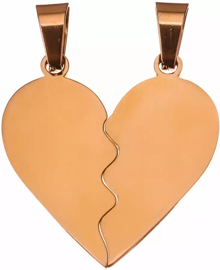 Halkaistava ruusukultasyd=C3=A4n ketjulla 45 cm GR001R 1 - Ystävänpäivä - GR001R - 1