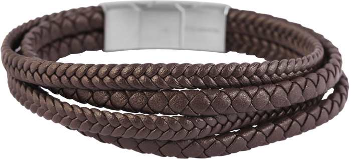 Ruskea Basie nahkarannekoru SH393BR - Miesten rannekorut - SH393BR - 1