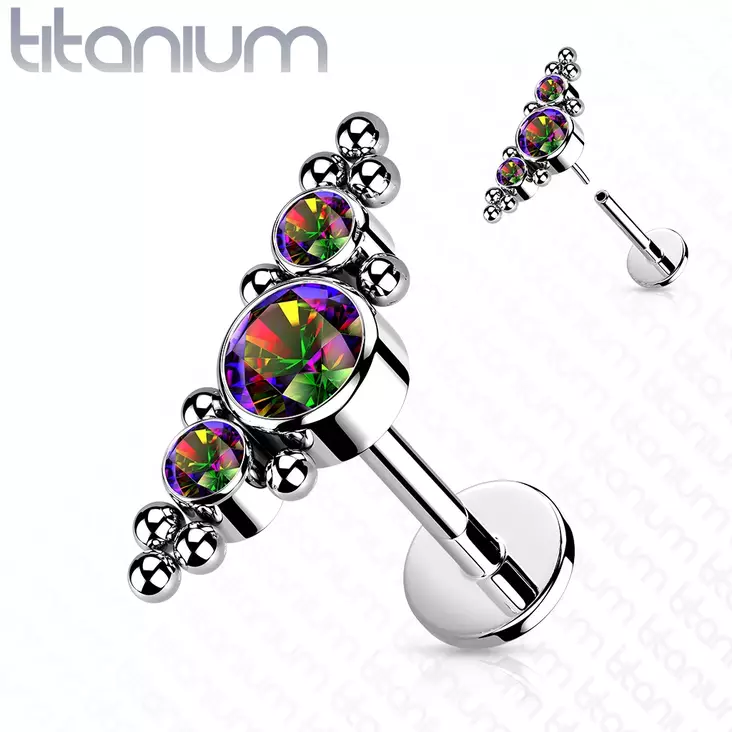 Titaani Labret/Helix - Lävistyskorut - HW10-R - 1
