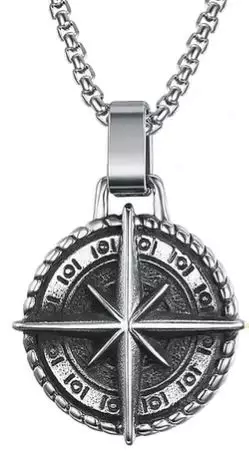 Vintage Kompassi riipus Steel - Miesten kaulakorut ja riipukset - AB10S - 1