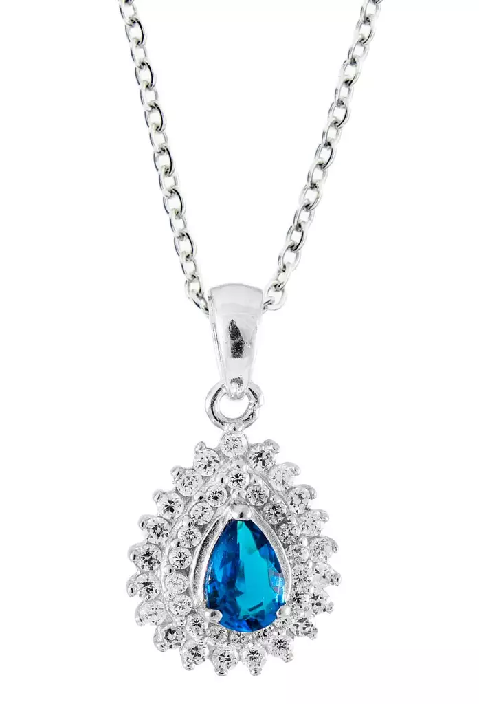 Hopeinen riipus zirkoneilla C70448S - Hopeiset riipukset - C70448RS - 1