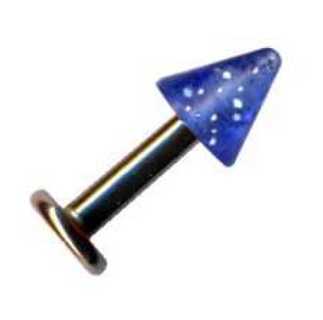 Lävistyskoru huuli 6mm 1,2mm teräs/acryl - Labret/helix korut - 30004-6-12-S - 1