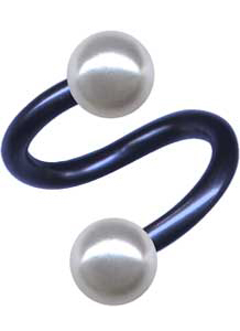 Lävistyskoru spiraali 10mm 1,6mm sininen - Lävistyskorut - 24063-10-16-S - 1