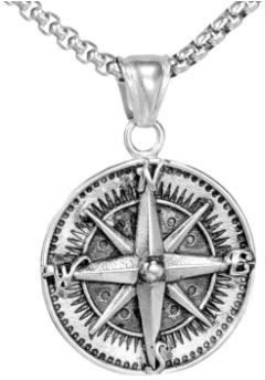 Vintage Kompassi riipus Steel 498S - Miesten kaulakorut ja riipukset - 498S - 1