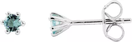 Roosa korvakoru turkoosilla zirkonilla CKK120T - Hopeiset korvakorut - CKK120T - 1