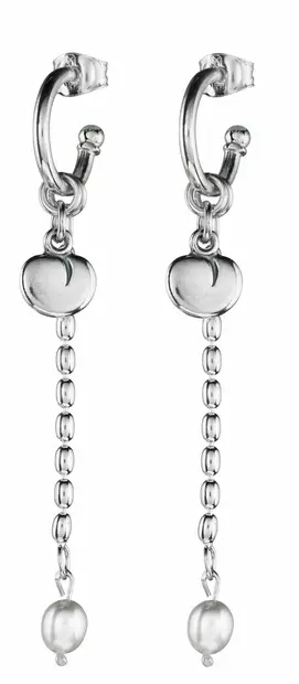 Kalevala Koru Vanamo korvakorut valkoisilla helmillä - Hopeiset korvakorut - 2665400VHET - 1