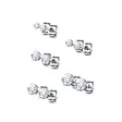 Korvakorusetti 5 paria 3-7mm tappi - Teräksiset korvakorut - HS03-7-SET - 1