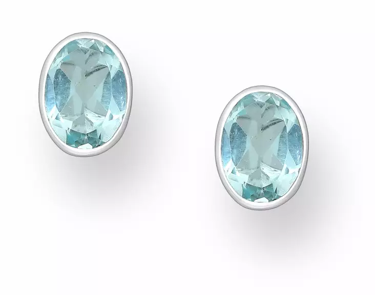 Hopeakorvakorut Cheryl Aito Sky Blue Topaz IN7672BT - Hopeiset korvakorut - IN7672BT - 1