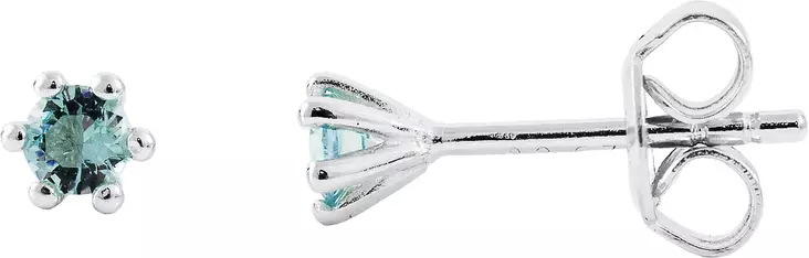 Roosa korvakoru turkoosilla zirkonilla CKK120T - Hopeiset korvakorut - CKK120T - 1