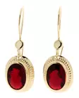 Kultaiset korvakorut punaisilla korukivill=C3=A4 K40074LI - Kultaiset korvakorut - K40074PU - 1