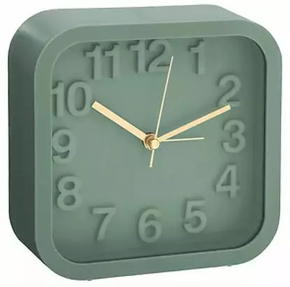Herätyskello 3D 13x13cm vihreä - Herätyskellot - Z916V - 1