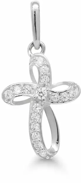 Kultainen Risti Zirkoneilla 6-P63322ZW - Rippiristi kulta - 6-P63322ZW - 1