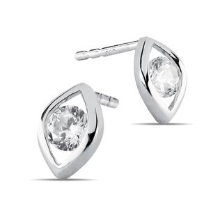 Valkokultasilmu zirkonilla K-E32376ZW - Kultaiset korvakorut - 6-E32376ZW - 1