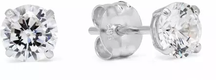 Valkokultaiset korvakorut 4mm, 6-K-RC40ZW - Kultaiset korvakorut - 6-K-RC40ZW - 1