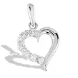 Sydän riipus zirkonein 19x11,5mm valkokultaa - Kultaiset riipukset - 6-P8496ZW - 1