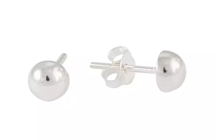 Korvakoru puolipallo - Hopeiset korvakorut - DH02W - 1