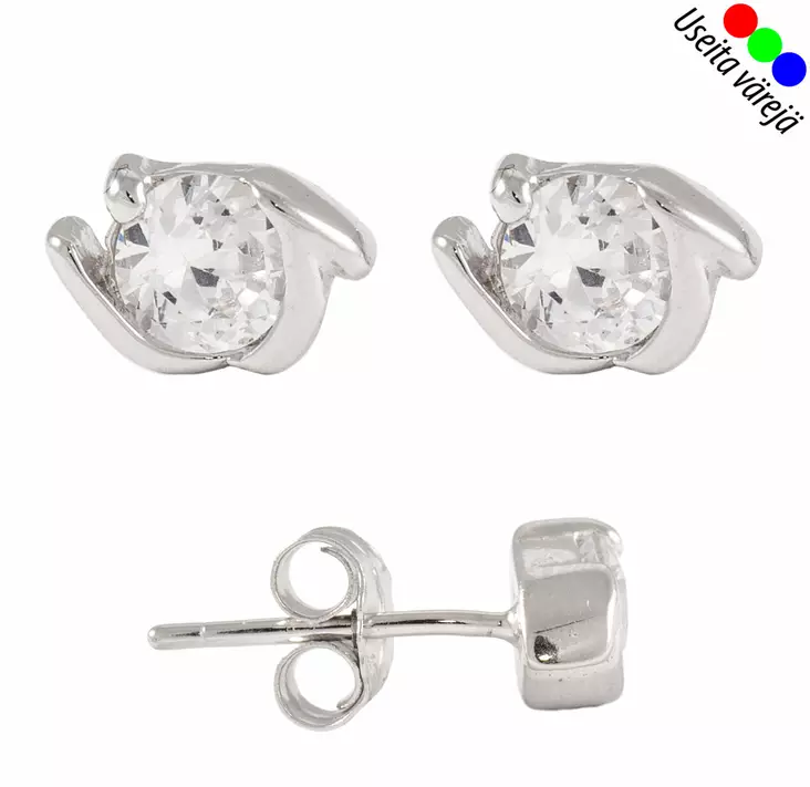 Korvakorut, hopea - OUTLET korvakorut - JSS6642W - 1