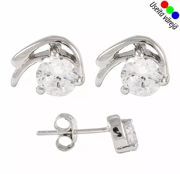 Korvakorut "kaaret "hopeaa, JSS6707W - OUTLET korvakorut - JSS6707W - 1