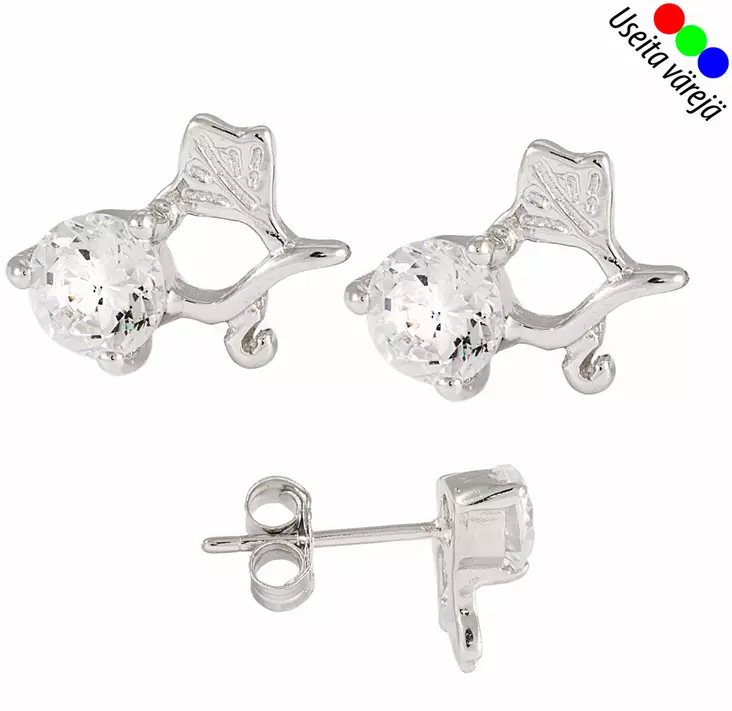 Korvakorut lehti, hopea - OUTLET korvakorut - JSS6684W - 1