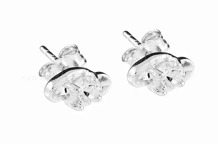 Korvanapit kirkkailla zirkoneilla - OUTLET korvakorut - JSS6819W - 1