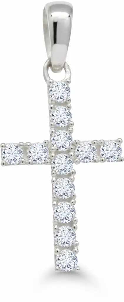 Kultainen Risti Zirkoneilla 6-P64664ZW - Rippiristi kulta - 6-P64664ZW - 1