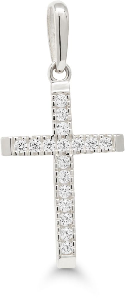 Kultainen Risti Zirkoneilla 6-P65251ZW - Rippiristi kulta - 6-P65251ZW - 1