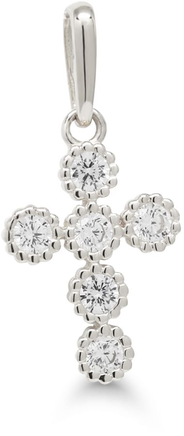 Kultainen Risti Zirkoneilla 6-P66693ZW - Rippiristi kulta - 6-P66693ZW - 1