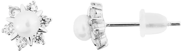 Lisa nappikorvakoru makeanvedenhelmi FE0016W - Teräksiset korvakorut - FE0016W - 1