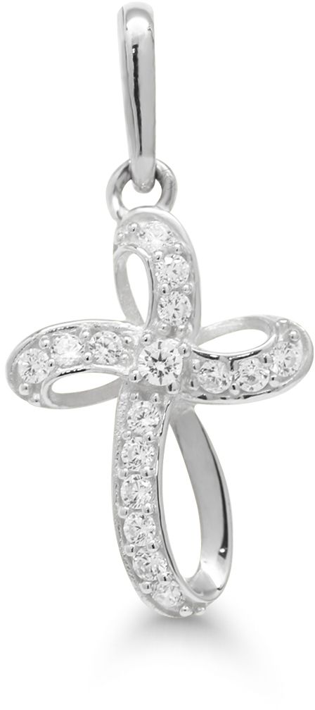 Kultainen Risti Zirkoneilla 6-P63322ZW - Rippiristi kulta - 6-P63322ZW - 1