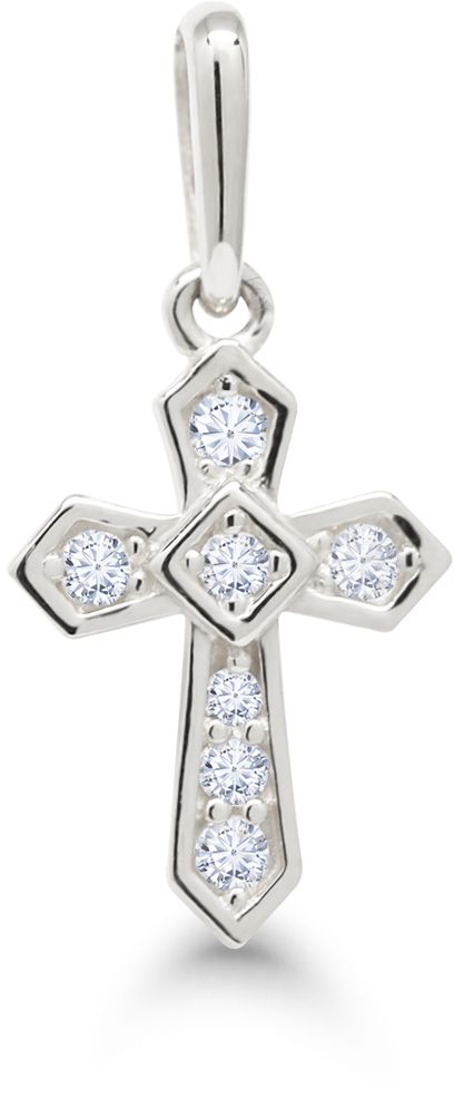 Kultainen Risti Zirkoneilla 6-P65353ZW - Rippiristi kulta - 6-P65353ZW - 1