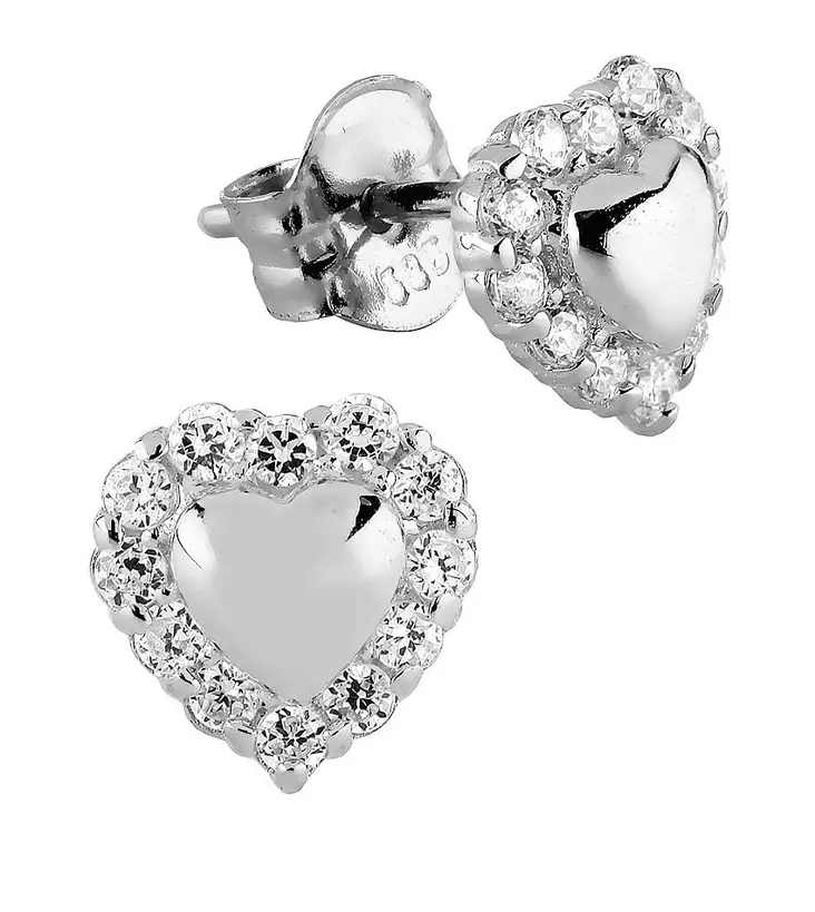 Valkokultaiset syd=C3=A4nkorvakorut K-E35205ZW - Kultaiset korvakorut - K-E35205ZW - 1