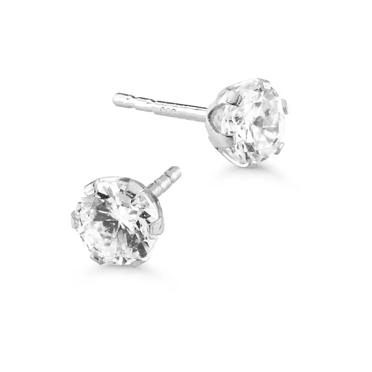 KORVANAPIT KIRKAS ZIRKONI VK 3 mm - Kultaiset korvakorut - 148981ZW - 1