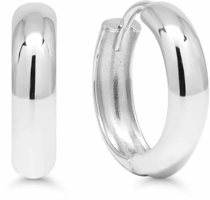 Saranalliset kultakorvarenkaat zirkoneil - Kultaiset korvakorut - 6-E0500W - 1