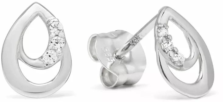 Valkokultaiset korvakorut 6-K-E93245ZW - Kultaiset korvakorut - 6-K-E93245ZW - 1