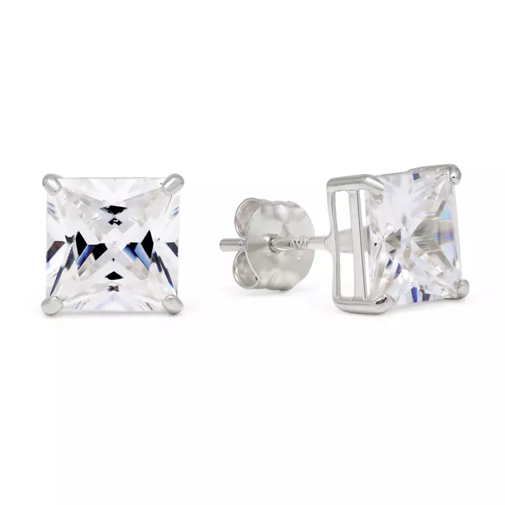 Korvanapit neliözirkoin i6x6mm vk - Kultaiset korvakorut - 6-SC66ZW - 1