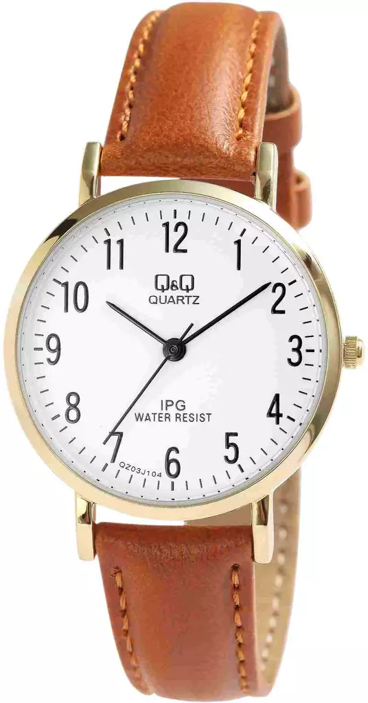 Q&Q Peruskello Ruskea nahkaranneke QZ03J104Y - Q&Q Naisten rannekellot - QZ03J104Y - 1