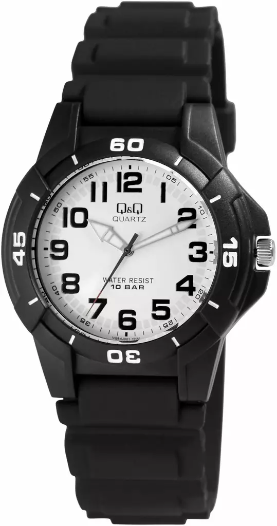 Q&Q musta musta taulu VQ84J001Y edest=C3=A4 - Q&Q miesten rannekellot - VQ84J001Y - 1