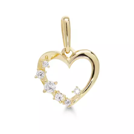 Sydän riipus zirkoneilla - Kultaiset riipukset - K-P68055Z - 1