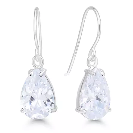 Hopeakorvakorut koukulla pisaranmuoto - Hopeiset korvakorut - WE-67741Z - 1