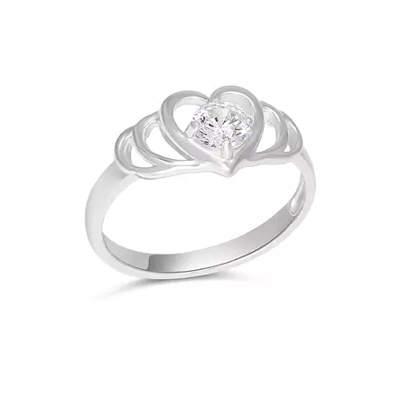 Kastesormus zirkonilla rodinoitu - Kastesormukset - SBR-1292Z - 1