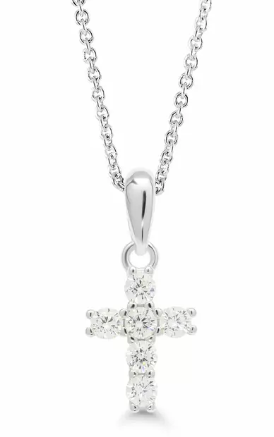 Siro risti zirkoneilla P-19389Z - Rippiristit kullattu hopea - P-19389Z - 1