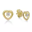 KK TAPPI SYDÄN ZIRKONILLA - Kultaiset korvakorut - 123161Z - 1
