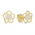 Kultakorvakorut zirkon kukka 6-E13106Z - Kultaiset korvakorut - 6-E13106Z - 1