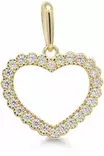 Kultainen sydänriipus zirkoneilla 6-K-P68585Z - Kultaiset riipukset - 6-K-P68585Z - 1