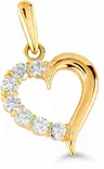 Kultainen sydänriipus zirkoneilla 6-K-P8496Z - Kultaiset riipukset - 6-K-P8496Z - 1