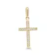 Keltakultainen Risti Zirkoneilla - Rippiristi kulta - 9K-65251Z - 1
