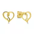 Kultakorvakorut sydän zirkonilla 7,5mm - Kultaiset korvakorut - K-E19458Z - 1
