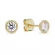 Kultakorvakorut zirkoneilla 4,3mm - Kultaiset korvakorut - K-E96325Z - 1